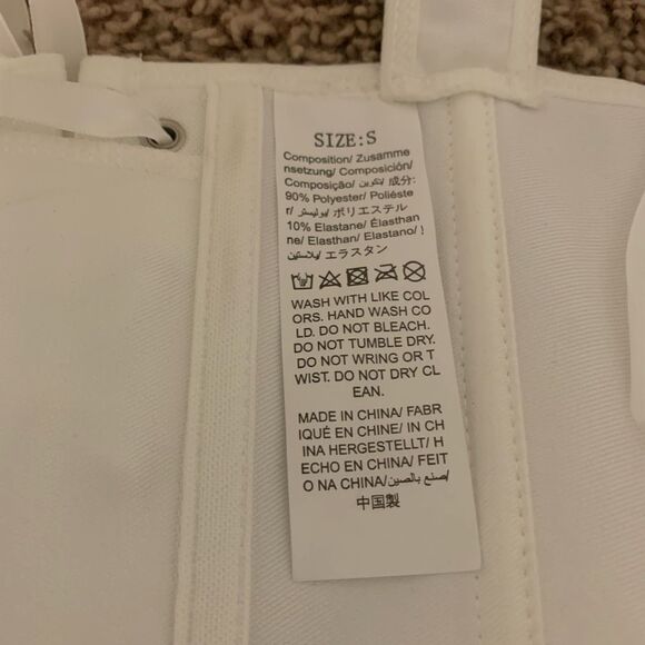 Bustier White Corset Hook Eye Lace Top Small Boning Fashion - Picture 5 of 7